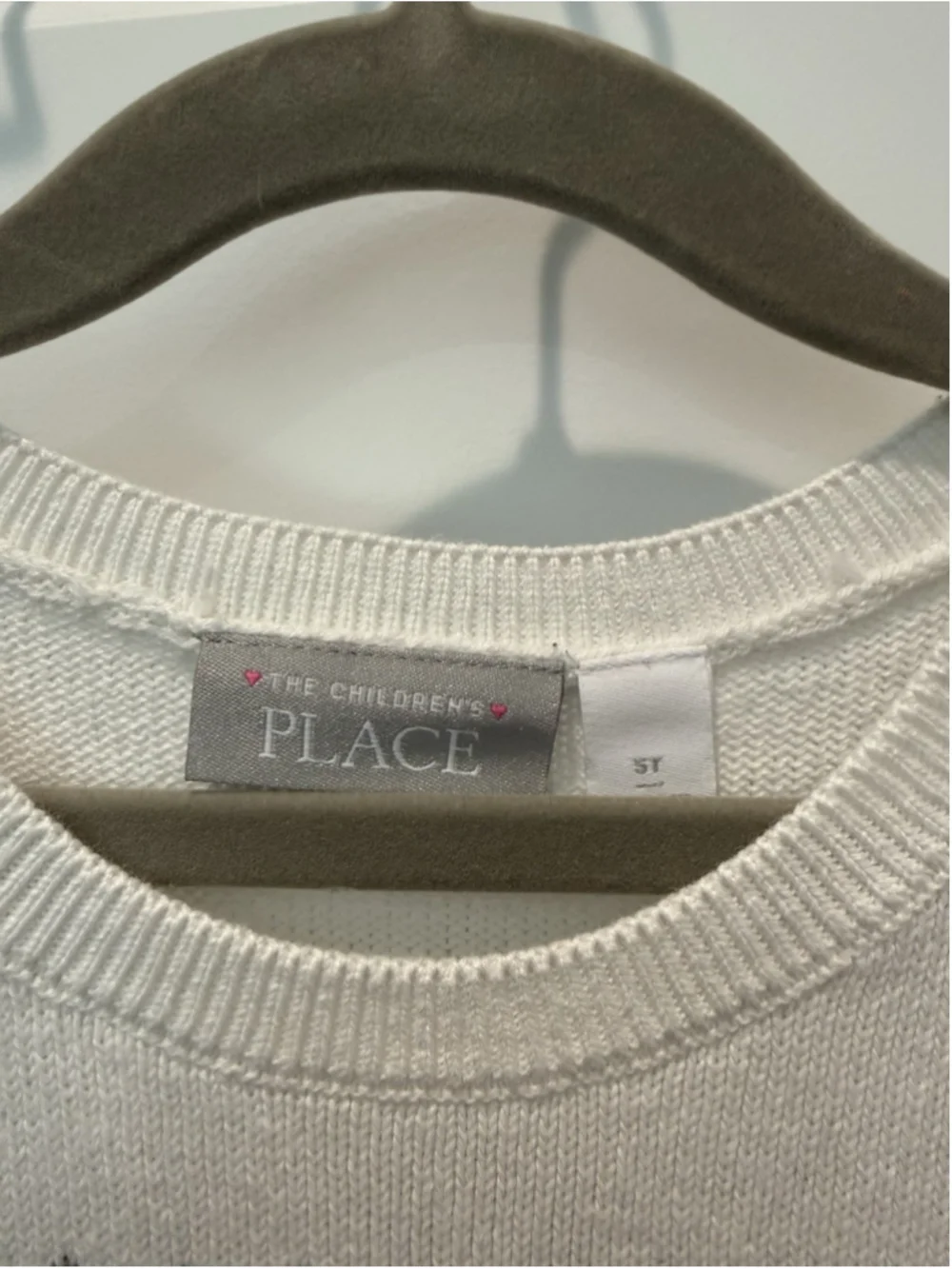 The Children's Place Girls Fair Isle Pullover Sweater Black White Beige 5T